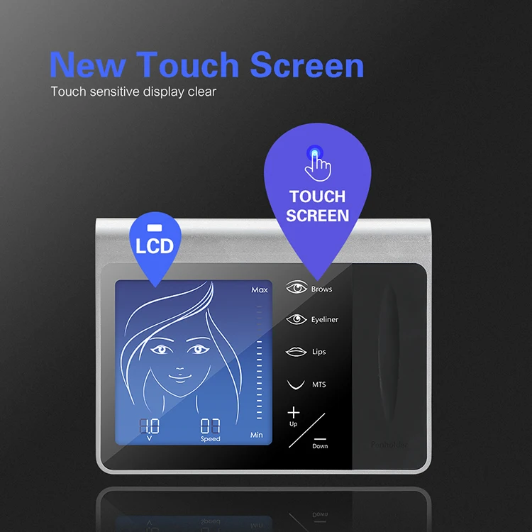 Цифровой Перманентный макияж тату машинка комплект профессиональное устройство