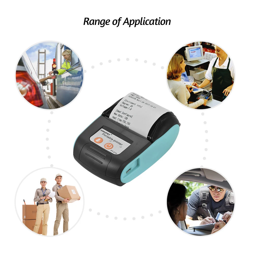 

Wireless Mini 58mm Printer Portable Thermal Receipt Printer Bluetooth-compatible Phone Android iOS PC Pocket Bill Impresoras