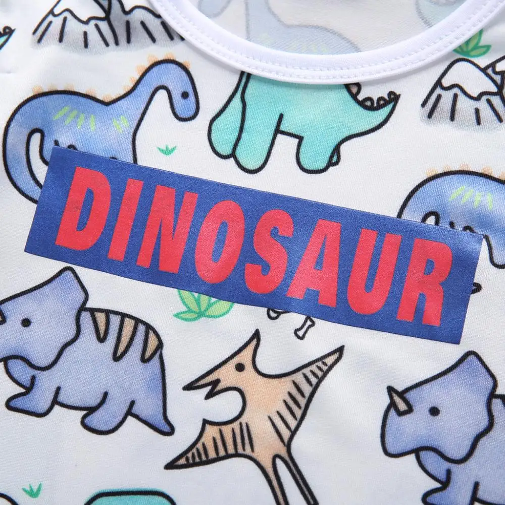 Милая модная футболка для маленьких мальчиков топ с круглым вырезом и короткими