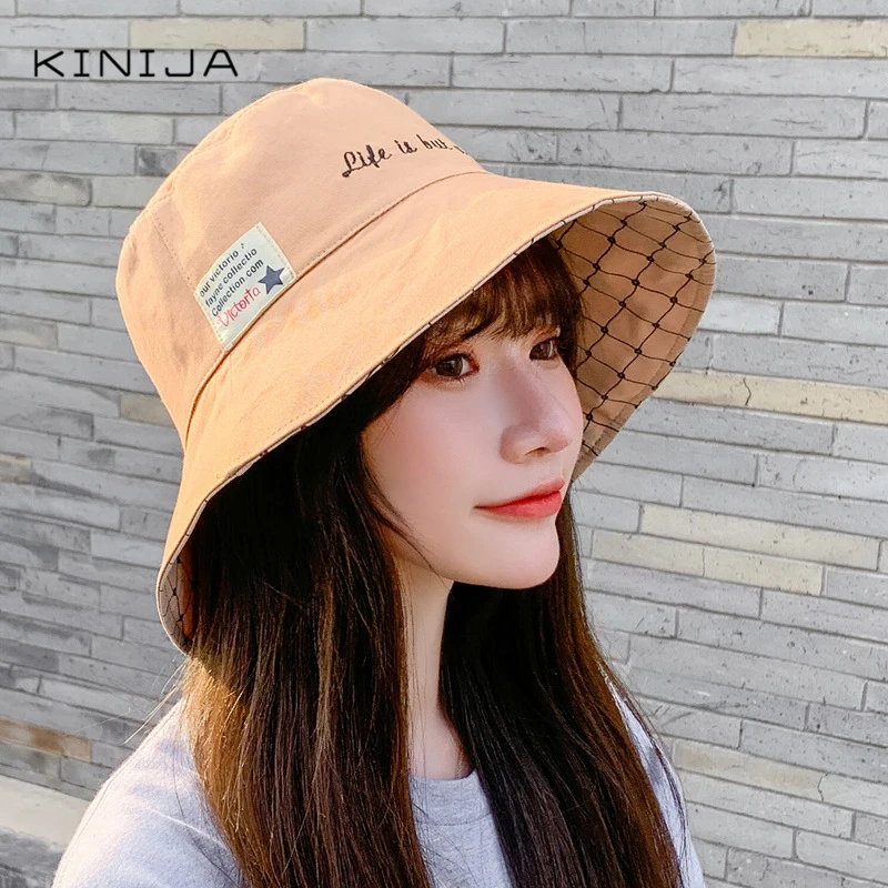 Двойной вышитый рыбацкий головной убор с буквенным принтом защита от