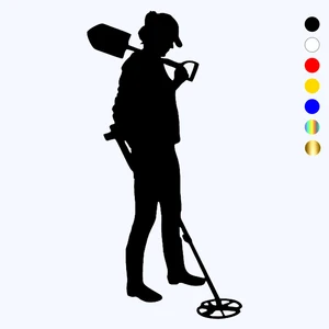 CK2642#12*24см наклейки на авто Поисковик девушка водонепроницаемые наклейки на машину наклейка для авто автонаклейка стикер этикеты винила наклейки стайлинга автомобилей