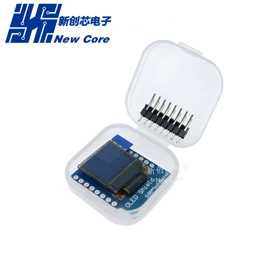 Светодиодный дисплей 0 66 дюйма для Wemos 64X48 IIC I2C LCD O экран Arduino совместимый с D1 Mini SSD1306
