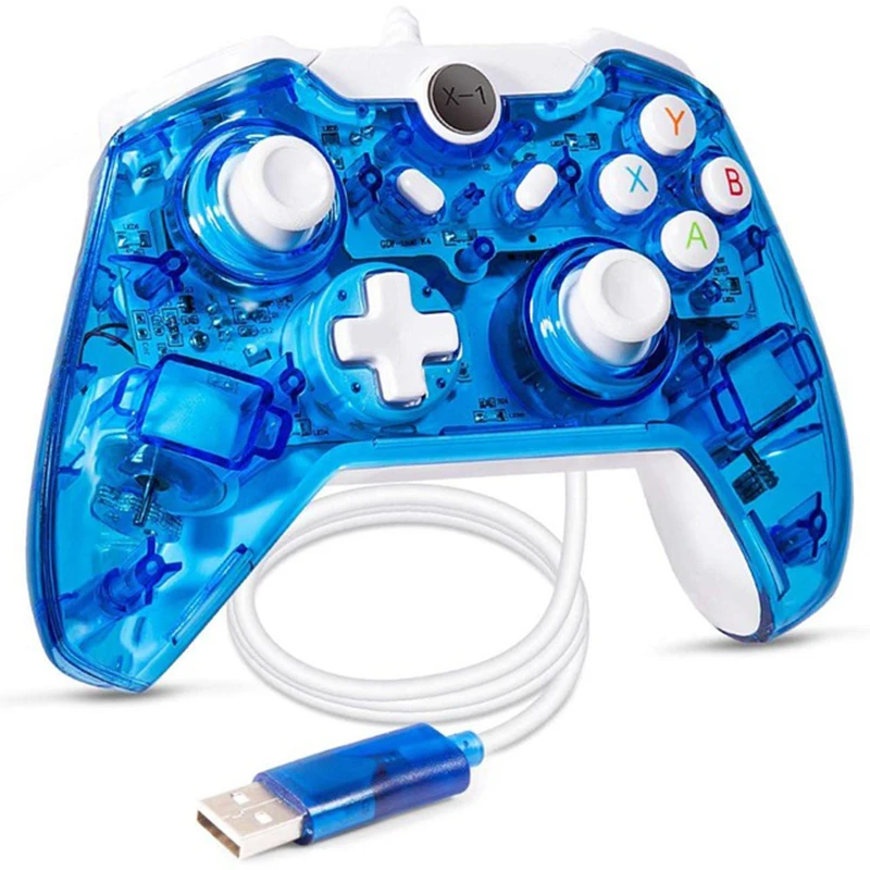 blue USB проводной контроллер для microsoft Xbox One геймпад пк Windows 7/8/10 - Цвет: blue