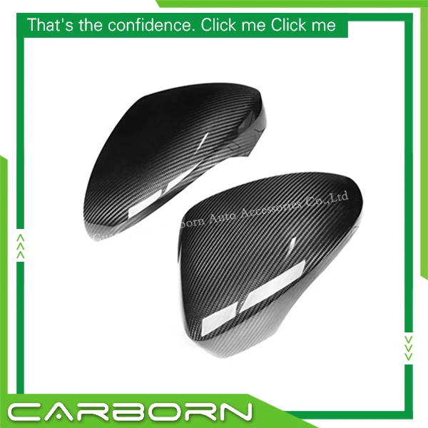 

Gloss Black Carbon Fiber Mirror Cover For Porsche Panamera 971 2017 Add On Style Body Side Rear View Mirror Caps LHD