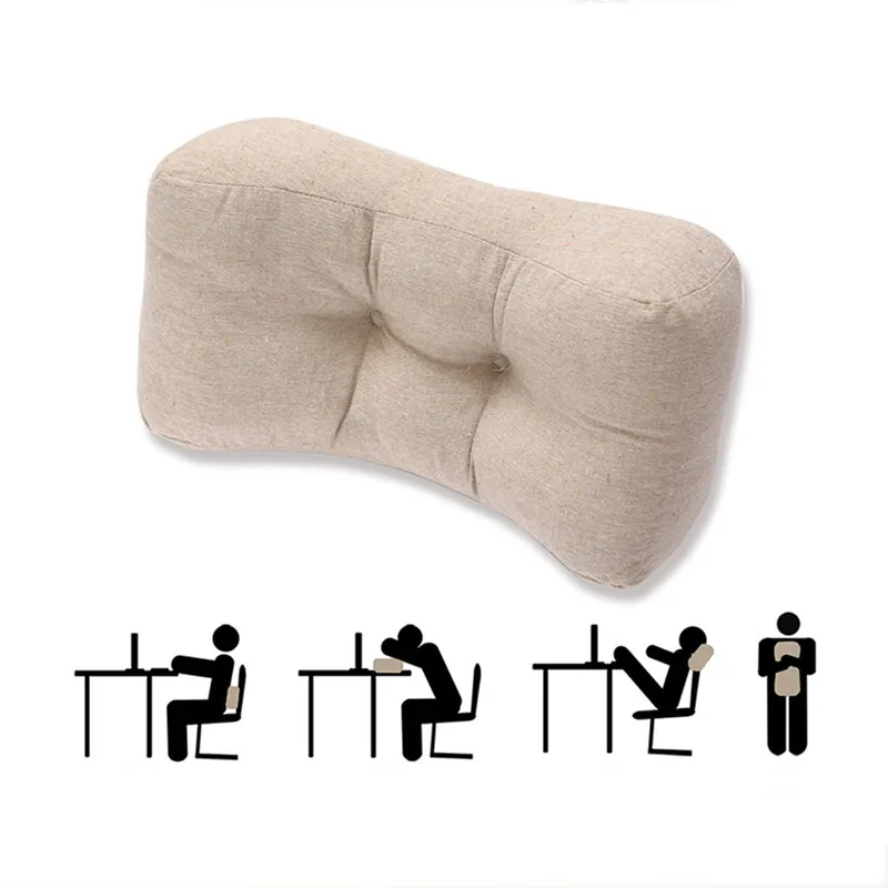 

Lumbar Pillow Office Chair Back Cushion High Resilience Car Back Cushion PP Cotton Filling Throw Pillows Pure Color Waist Pillow
