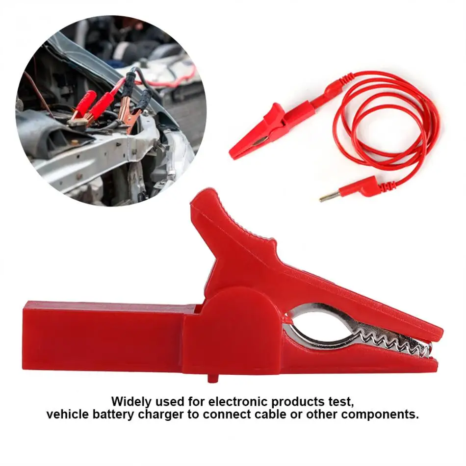 1 шт. зажим под крокодила с полной изоляцией 55 мм Тестовый Кабель для