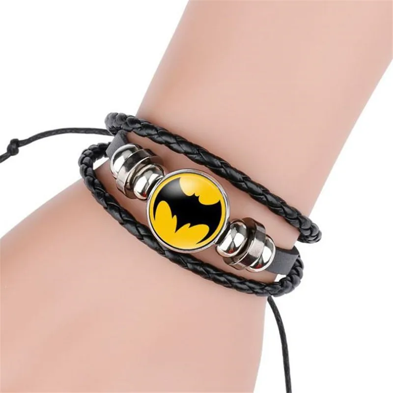 Movie Iron Man Tony Stark Captain America Arc Reactor Leather Bracelet Hulk Luminous Glass Gem Pendant Wristband | Тематическая