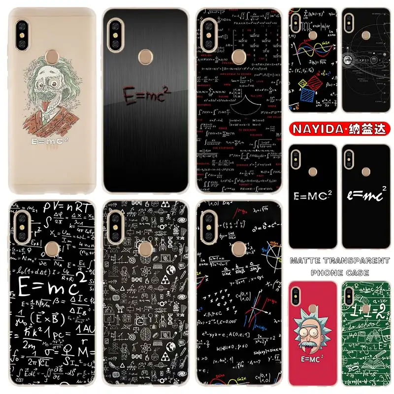 

Soft Silicone Case For Xiaomi Redmi Note 11 10 9 8 7 Pro Max 10s 9s 8t 4G 5Gr mc2 with E=mc Math Albert Fundas