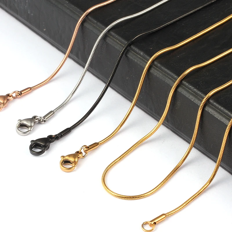 Ювелирная фурнитура 1 2 мм цепочка-змея для подвески с омаром цепочки из