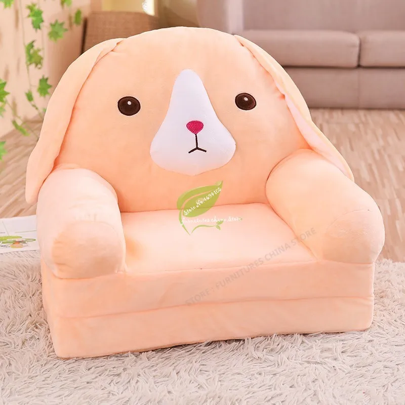 Модный мультяшный маленький складной плюшевый стул диван на одно сиденье