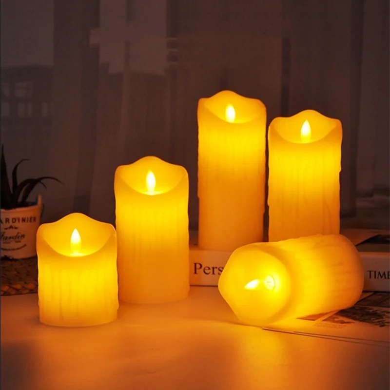 

Christmas Electronic Flameless Swing Candle Lamp Fairy Lights Wedding New Year 2022 Christmas Decoration Room Garland Led Lights