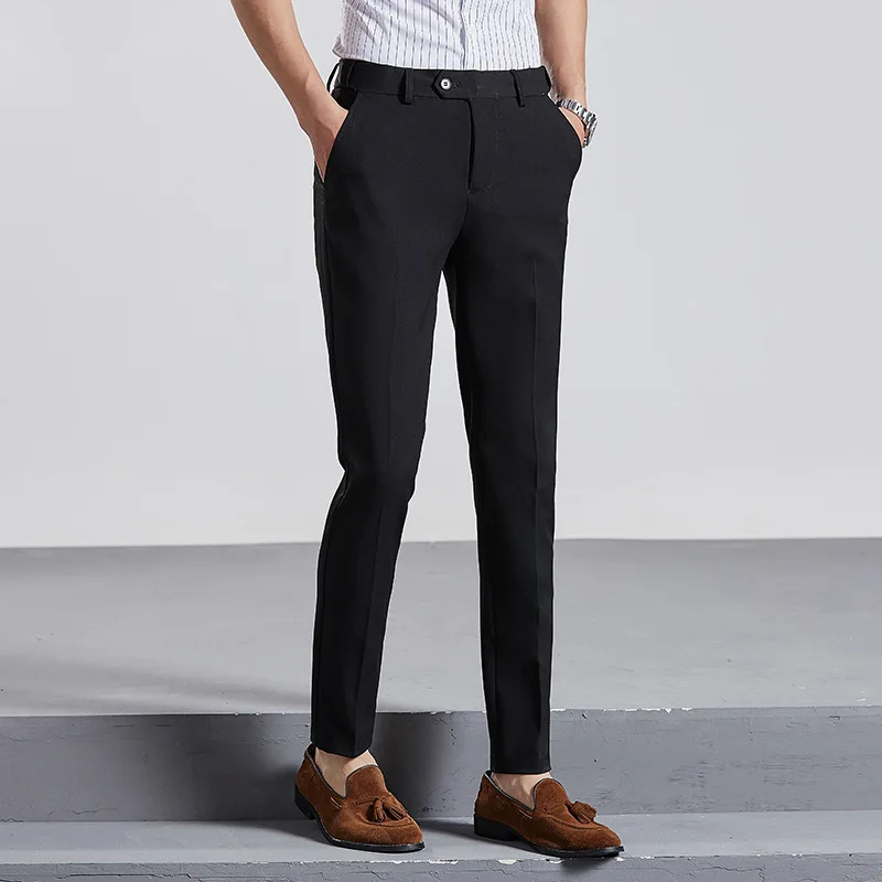 

901 new autumn men's youth suit pants trend slim casual business professional pants