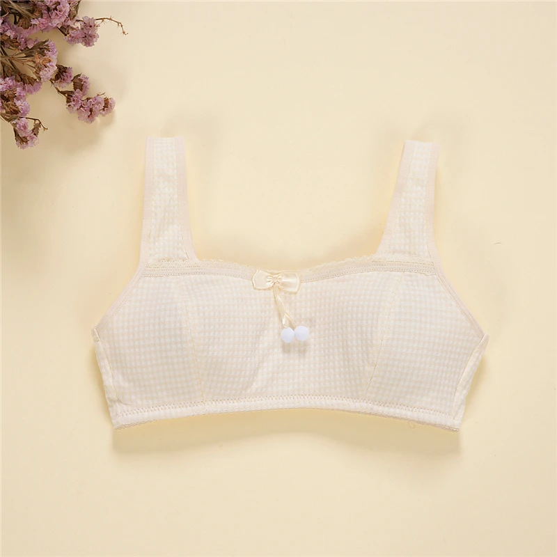 Детское нижнее белье для девочек-подростков Топы с бретельками детская одежда