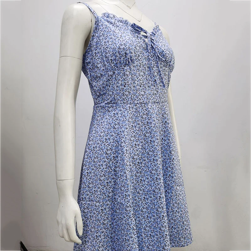 

2021 Summer Sexy Floral Printing Evening Dress V Neck Off Shoulder Fashion Cocktail Strap Dress Party Sundress Mini Dress Beach