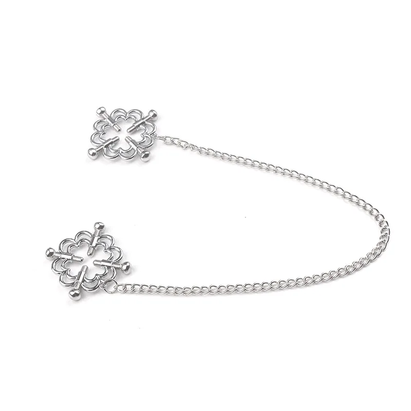 Нержавеющая сталь Регулируемый пыток играть зажимы металлический ниппель