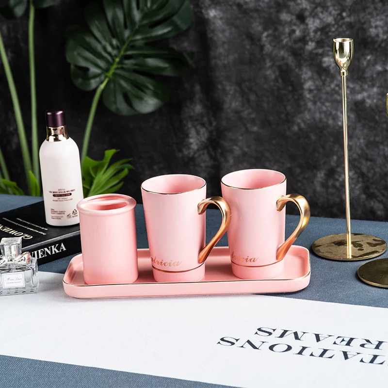 Матовый свадебный набор для ванной из шести предметов в скандинавском стиле