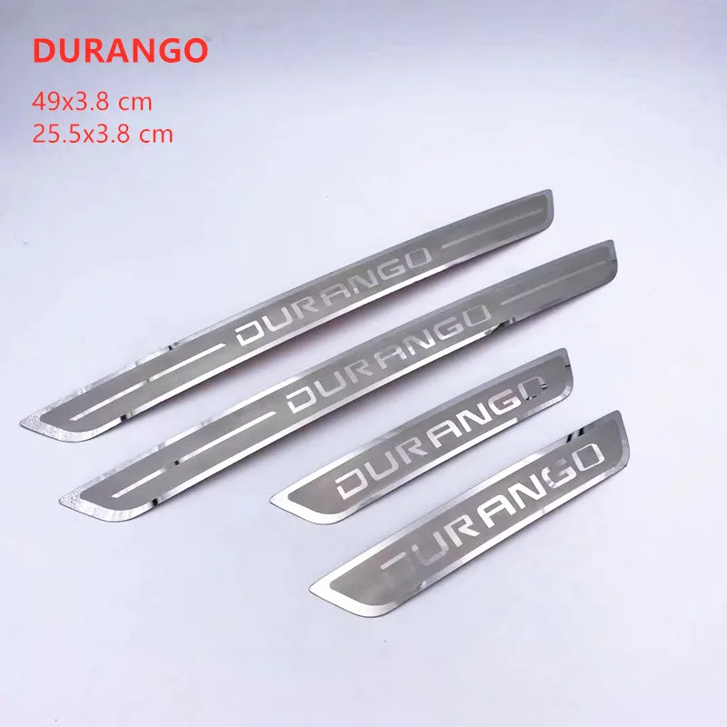 For DODGE DURANGO 2011 2020 2021 Door Sill Scuff Plate Trim Sticker Stainless Threshold Pedal Styling Protectors Car Accessories|Наклейки