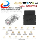 Vgate vLinker MC + ELM 327 V2.2 Bluetooth 4,0-совместимый ELM327 OBD2 для AndroidIOS WIFI Автомобильный диагностический сканер PK OBDLINK