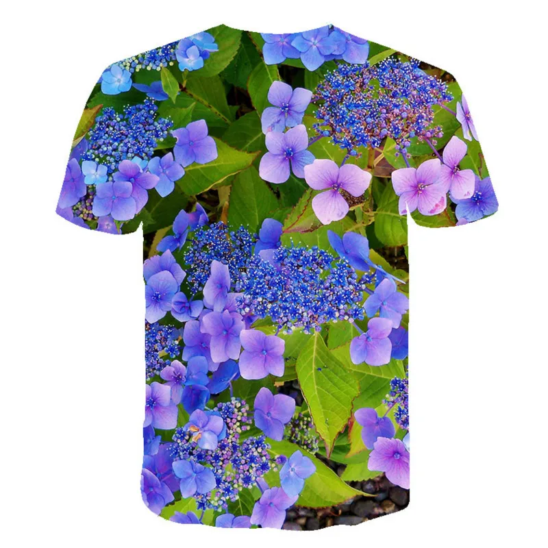 

Men's Half Sleeve 3D Printed T-shirt Colorful Casual Flower T-shirt Short Sleeve Harajuku Punk T-shirt Best Selling Summer 2021
