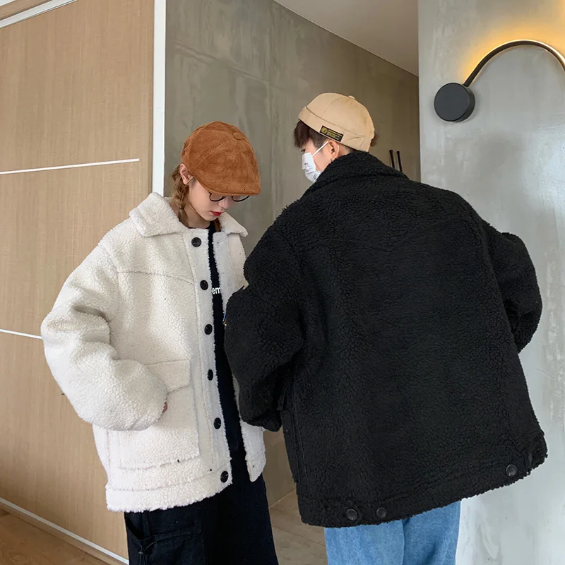 2019 зимняя мужская утепленная одежда из овечьей шерсти с хлопковой подкладкой для