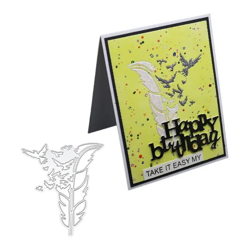 2020 новые перьевые металлические штампы Трафарет DIY Скрапбукинг альбом печать