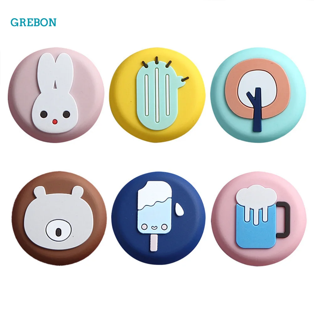 

door stopper wall protector sticker lock handle bumper door holder stopper silicone rubber wedge shockproof buffer round fender