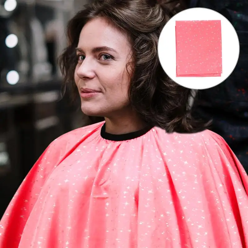

1 Pc Waterproof Salon Capes Hair Treatment Shawls Haircutting Hair-dying Shawl(Blue/Pink)
