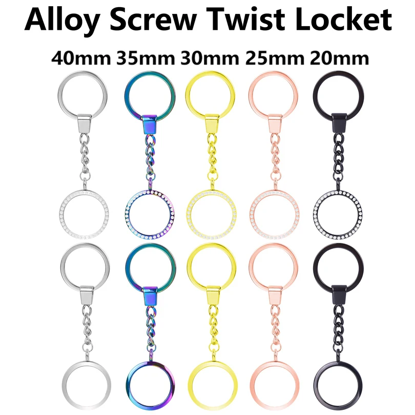 

10Pcs 30mm Twist Metal Round Memory Relicario Locket Pendant Keychain Diy Floating Medaillon Living кулон Keyring Jewelry Making