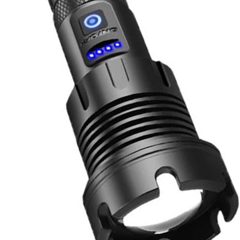 

Outdoor LED Flashlight XHP90 USB Zoomable 3 Modes Torch 18650 26650 Rechargeable Battery Flashlight