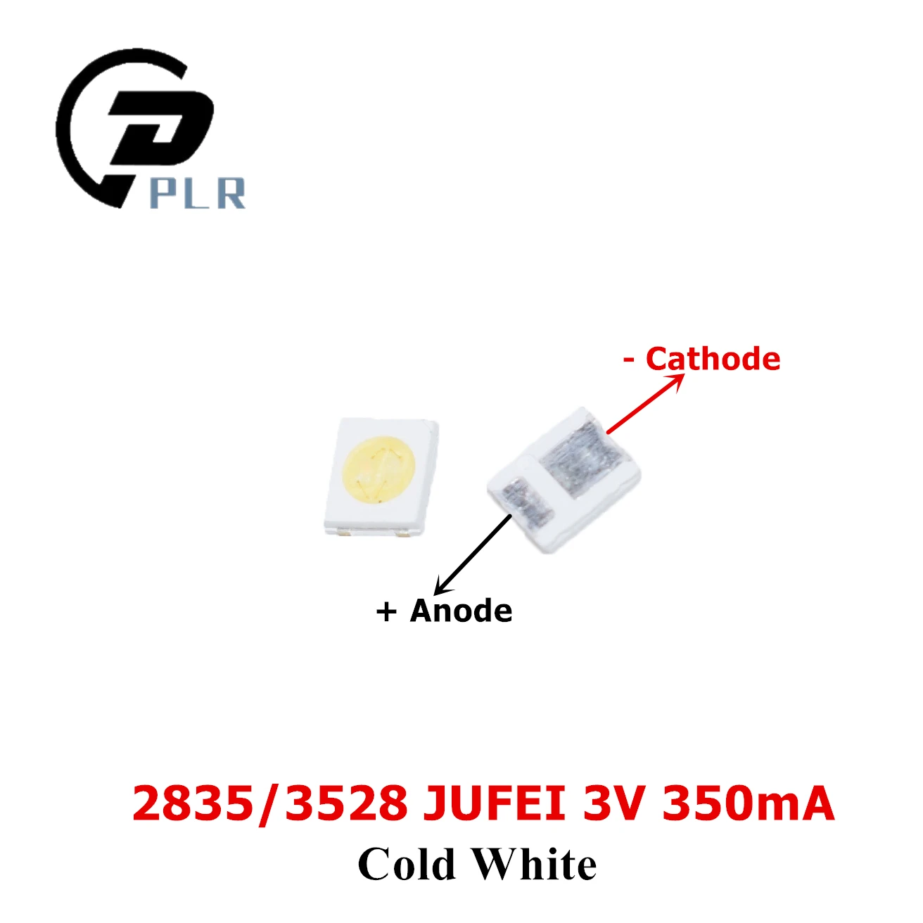 1000 шт./лот Jufei 1 Вт 2835 3 в SMD LED 3528 88LM холодный белый для ТВ/LCD подсветка