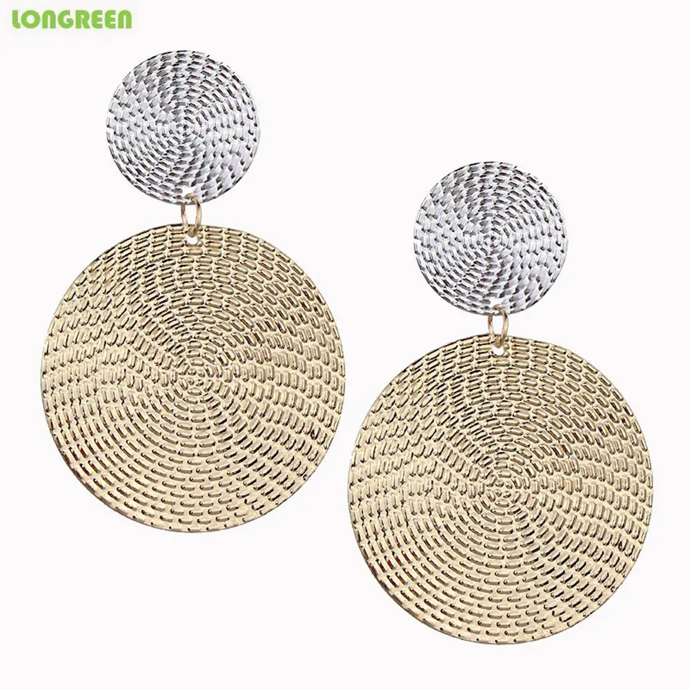 Style 11 Metal Simple Stylish Geometric Round Unique Earrings For Women Girl Gifts Stainless Steel Earrings Set De Aretes Orecchini Donna - Окраска металла: Style 11