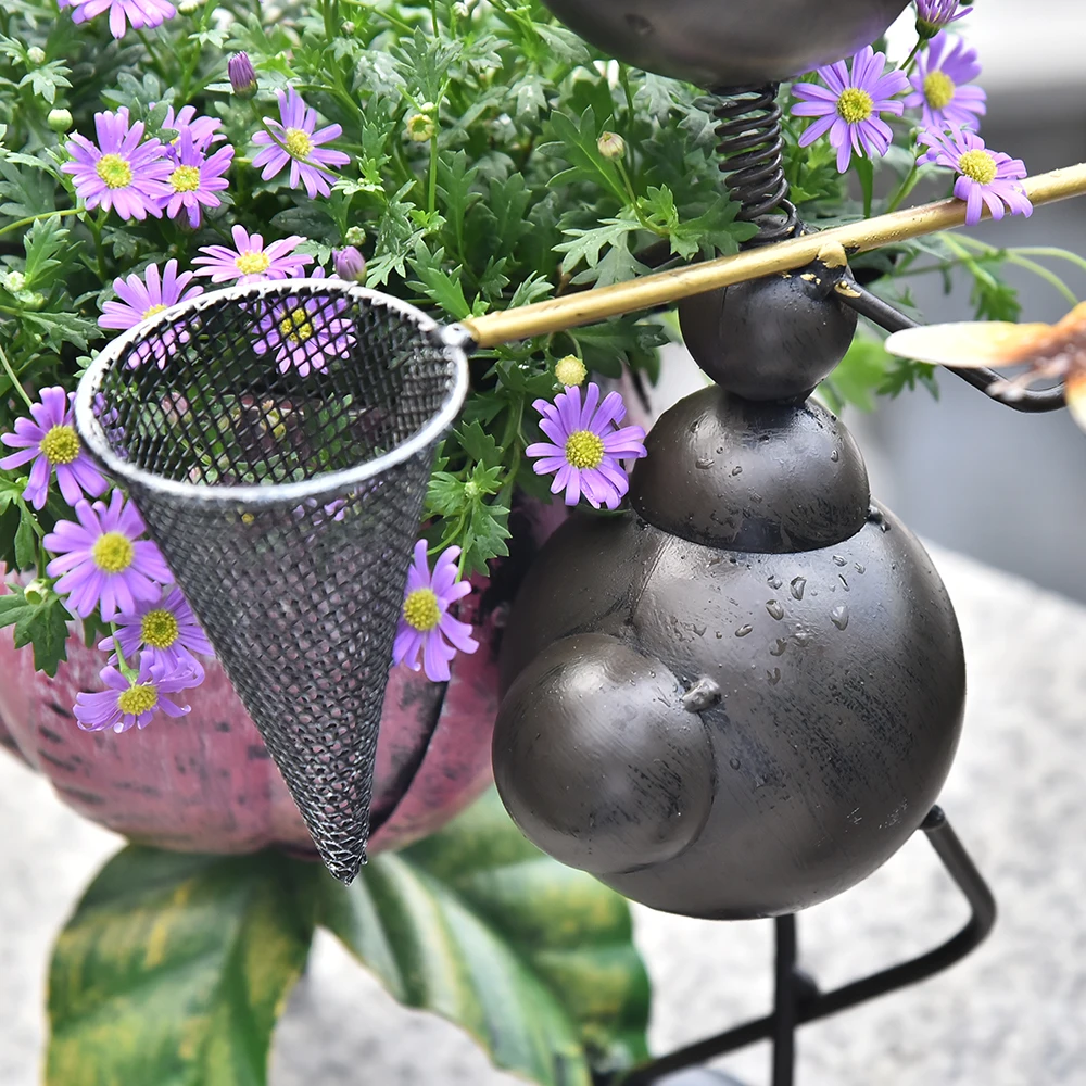 Кованые железные парные муравьиные цветочные горшки Sungmor для дома и улицы