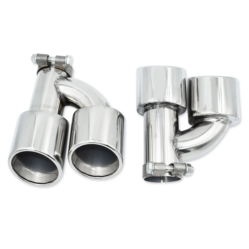 1 пара автомобильный глушитель из нержавеющей стали серебристый/черный |