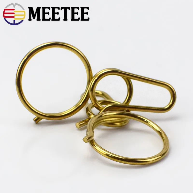 Meetee чистая твердая латунь ранняя крючок Пряжка ручной работы для мужчин и женщин