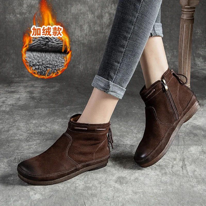 

Fashion Boots Women Design Comfortable Women Shoes Rubber Rubber Brand Women's Shoes Leather Casual Footwear