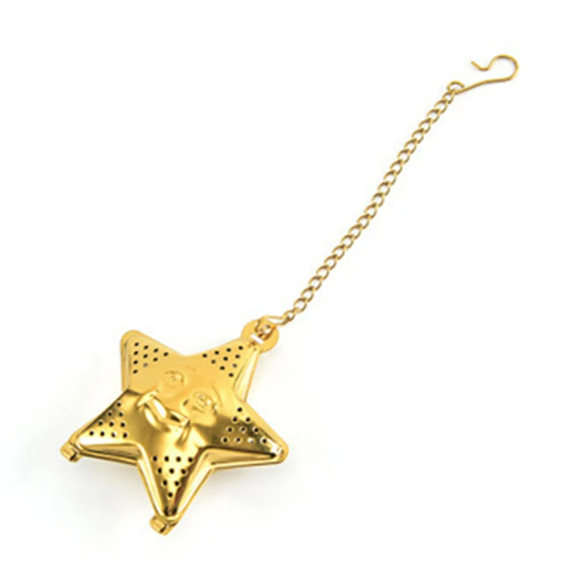 Ситечко для заваривания чая в форме звезды цветное ситечко из нержавеющей стали