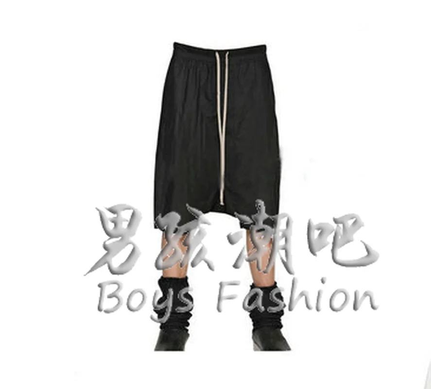 Брюки мужские с заниженной талией свободные пляжные штаны в стиле панк уличная