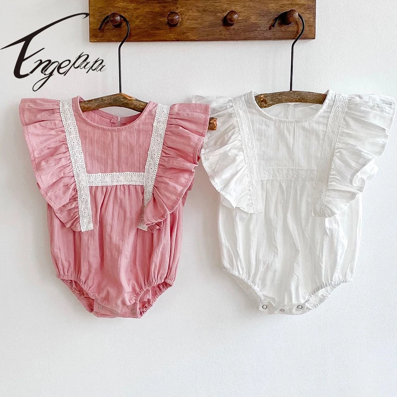 

Комбинезон для новорожденных, хлопковый, с летящим рукавом, в Корейском стиле