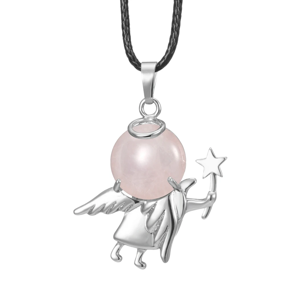 Подвеска из натурального камня с подвеской в виде сказочного духа тренды