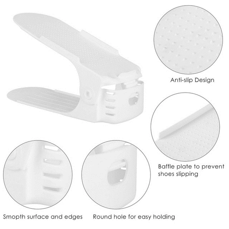 

5/10 Ps Adjustable Shoes Racks Quality Durable Footwear Support Slot Space Saving Cabinet Closet Stand Convenient Shoe Organizer