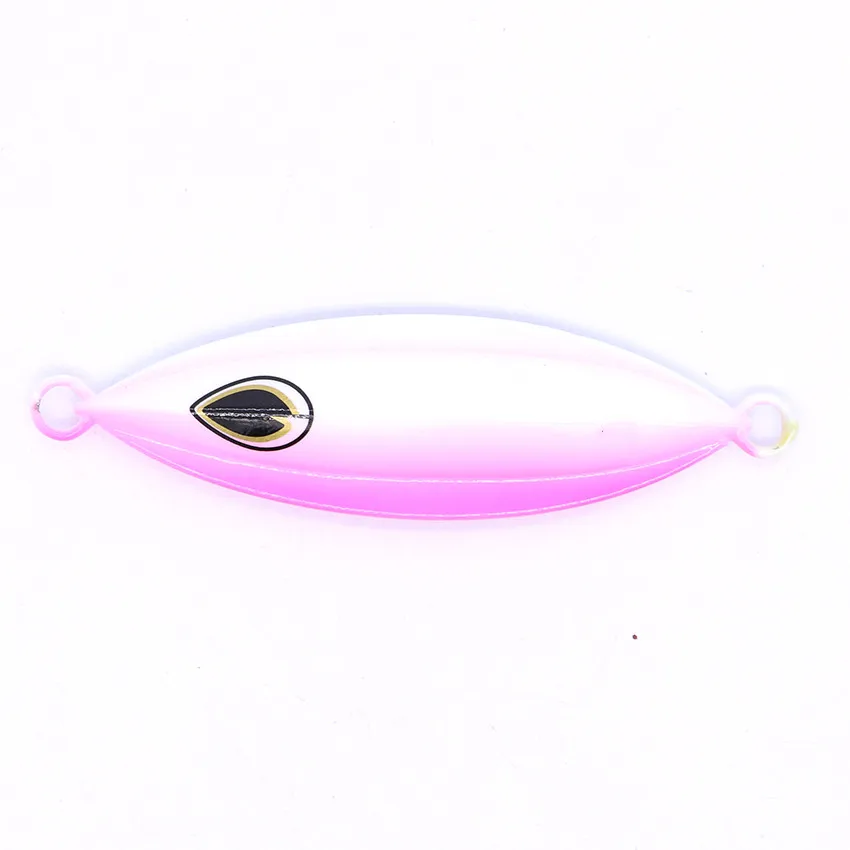 Glow Pink CASTFUN металлические приспособления 40 г, 60 г 80 г 100 г 150 г 1 шт. искусственные приманки рыболовные приманки медленно рыболовные приманки рыболовные крючки - Цвет: Glow Pink