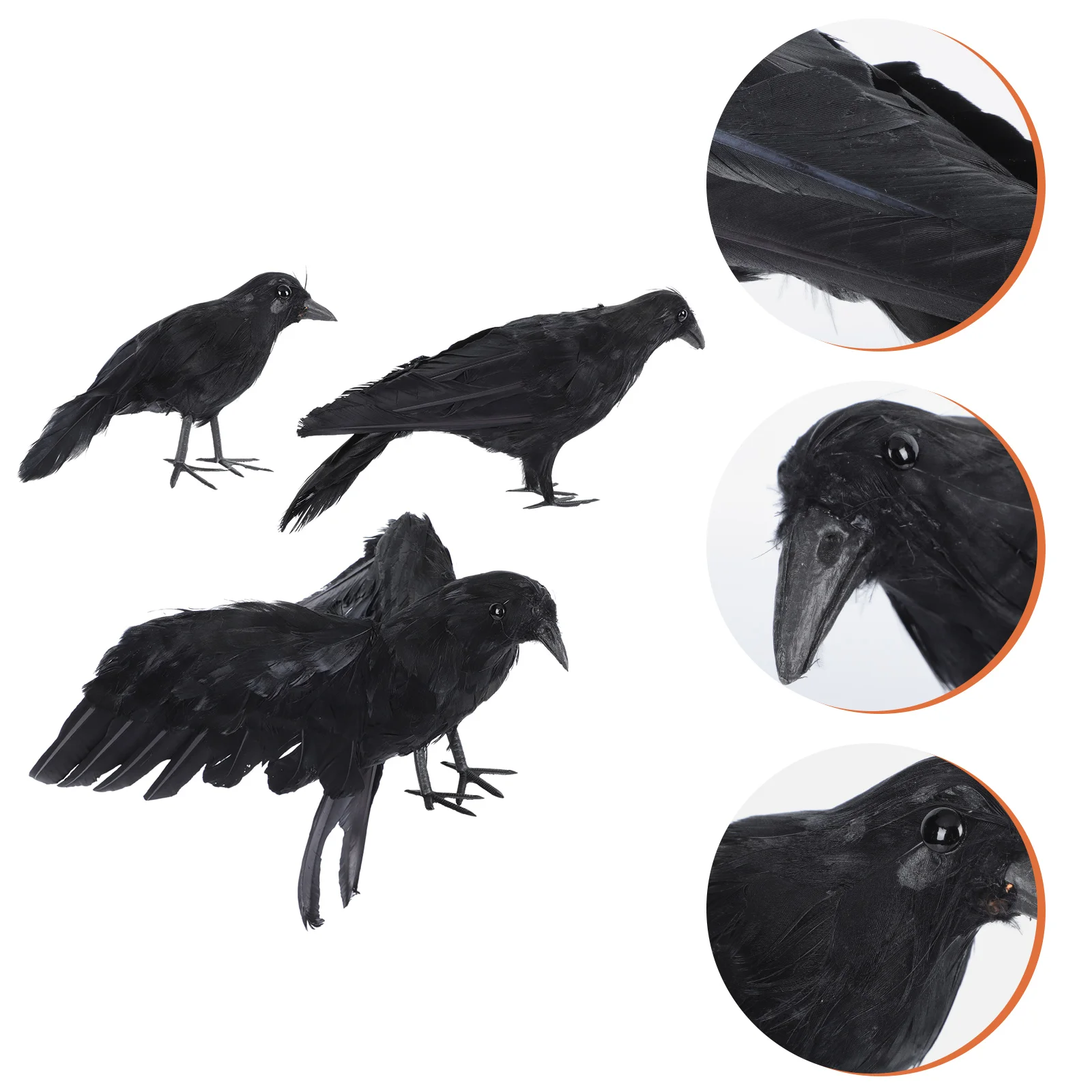

3 шт., декоративные вороны для украшения сада