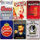 Orval Corona пивная доска Ретро металлическая жестяная вывеска Absinthe Плакат Бар бар казино декоративная тарелка мартини настенная художественная наклейка