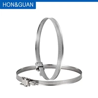 honguan 2pcs 8inch 200mm stainless steel hose clamps for inline duct fan clips clamp home kitchen ventilation accessories