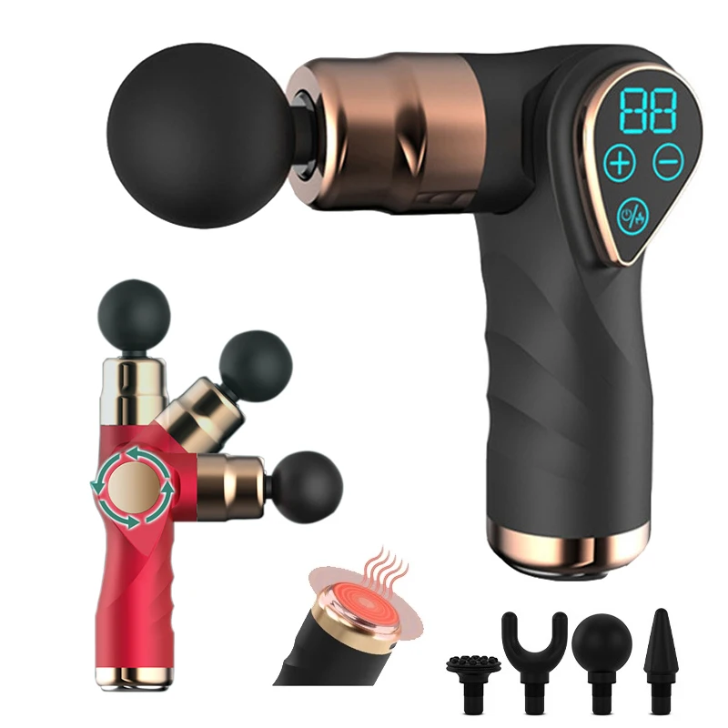 

Новый беспроводной складной мини-массажный пистолет, глубокий светодиодный массажный пистолет со светодиодным сенсорным экраном и функци...