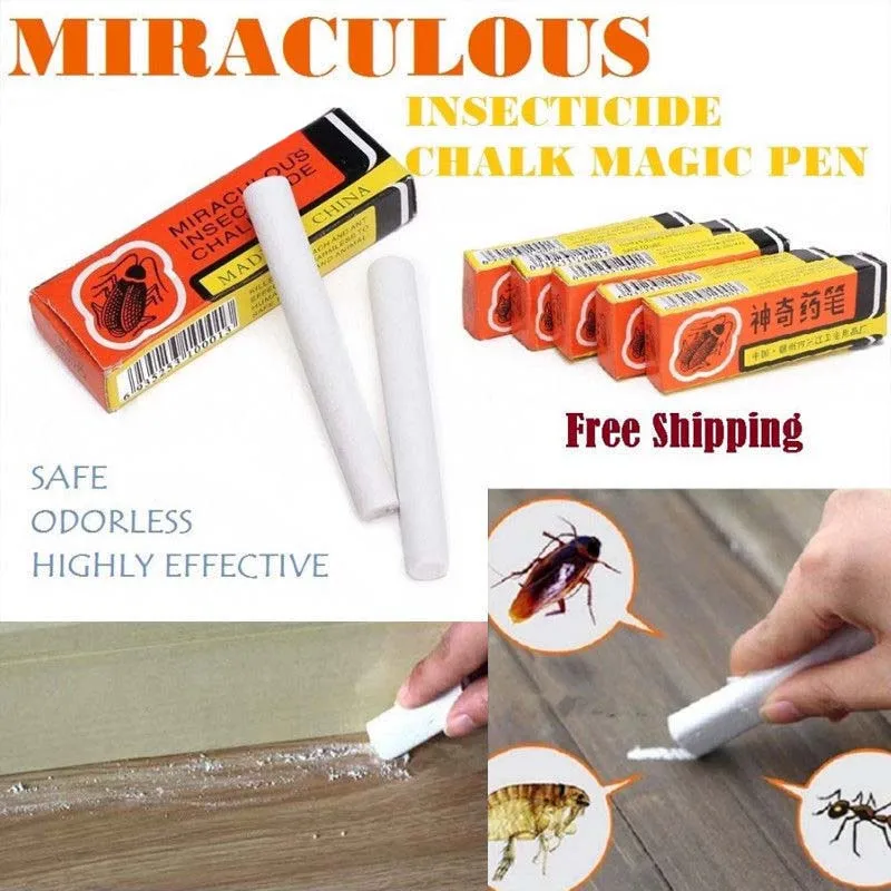 2/10/20 коробка вредителей Управление Волшебное перо Мел тараканами средство