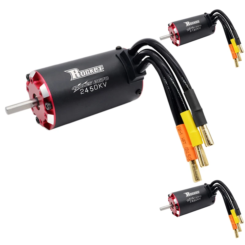 

ROCKET V2 Supersonic 3670 4-полюсный и встроенный датчик температуры и порт датчика, водонепроницаемый бесщеточный двигатель для радиоуправляемого ав...