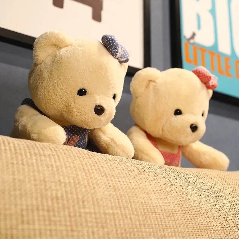 

33/50/70CM Cute Bear Plush Toy Kawaii Blue Pink Bear Plush Animal Doll Home Decoration Girlfriend Holiday Gift