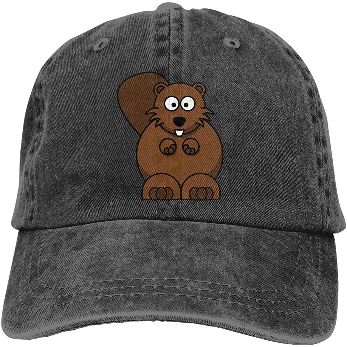 

Unisex Squirrel Vintage Washed Twill Baseball Caps Adjustable Hats Funny Humor Irony Graphics Of Adult Gift Black