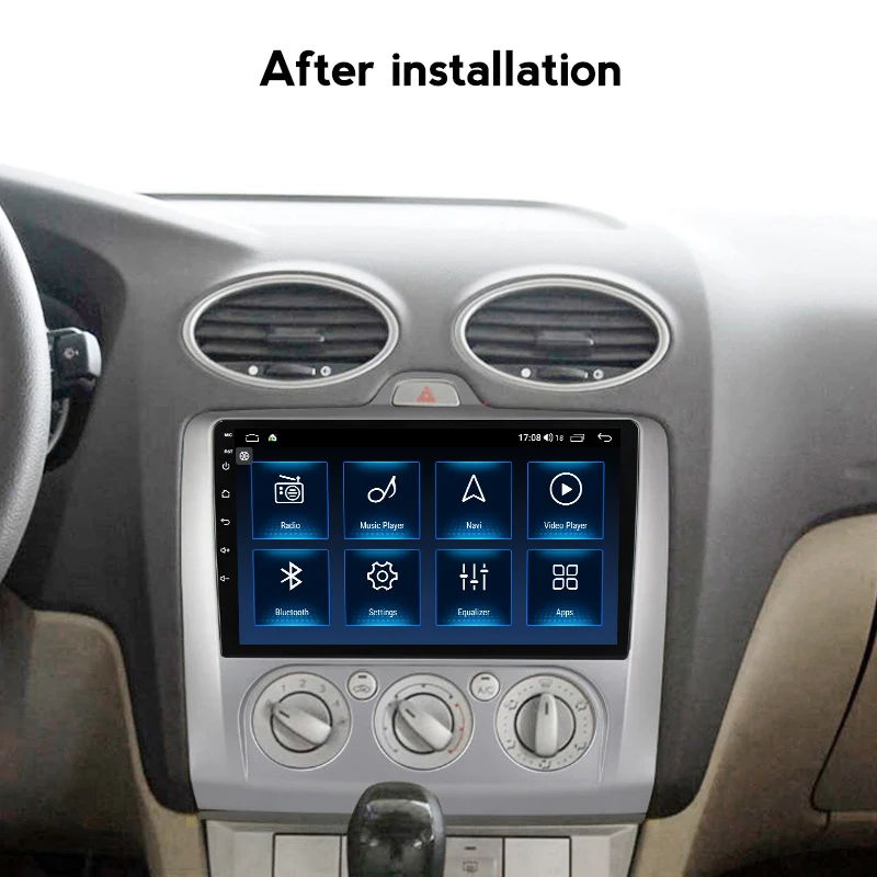 2 DIN Автомобильный Android GPS Навигатор Радио мультимедийный плеер для Ford Focus Exi AT 2004 2005